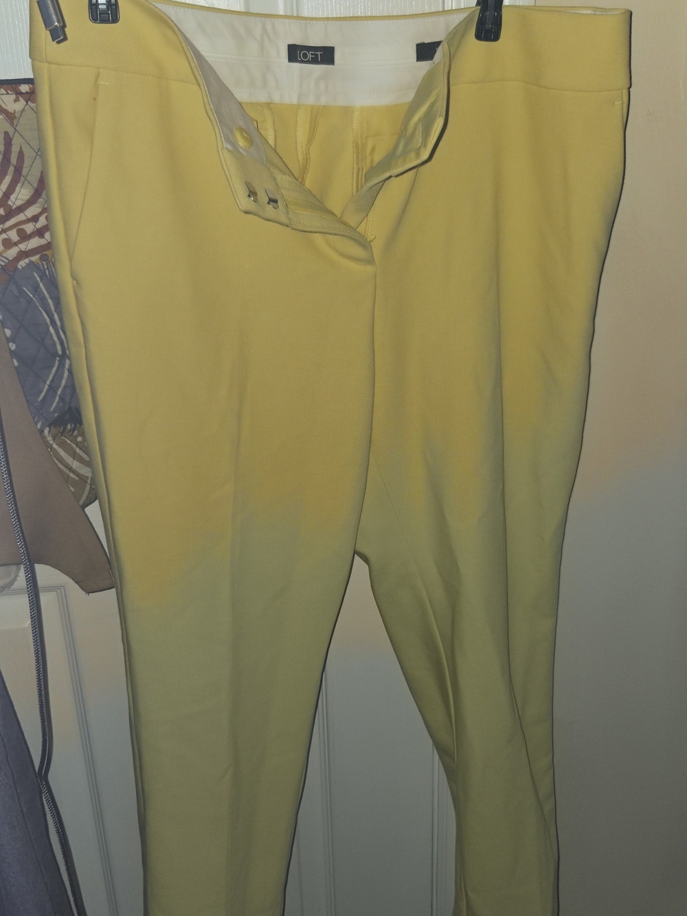 LOFT Yellow Women's Tailored Trousers